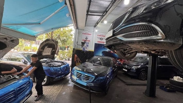 gara chuyên sửa xe mercedes tại gò vấp tphcm